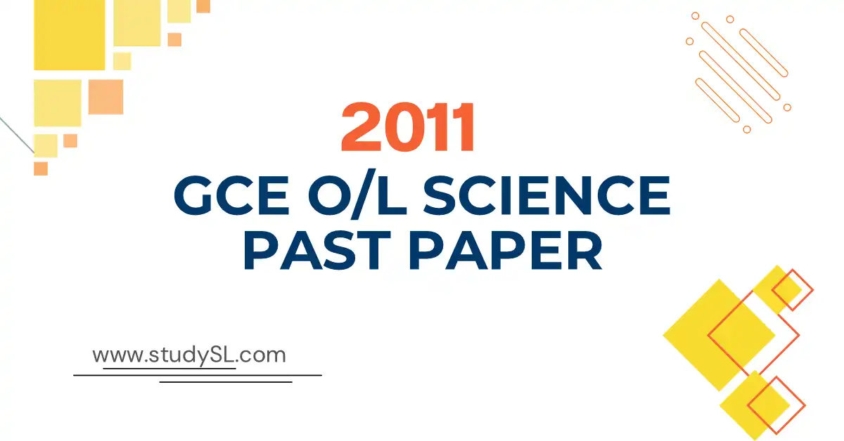 Science Past Paper Tamil Medium 2011